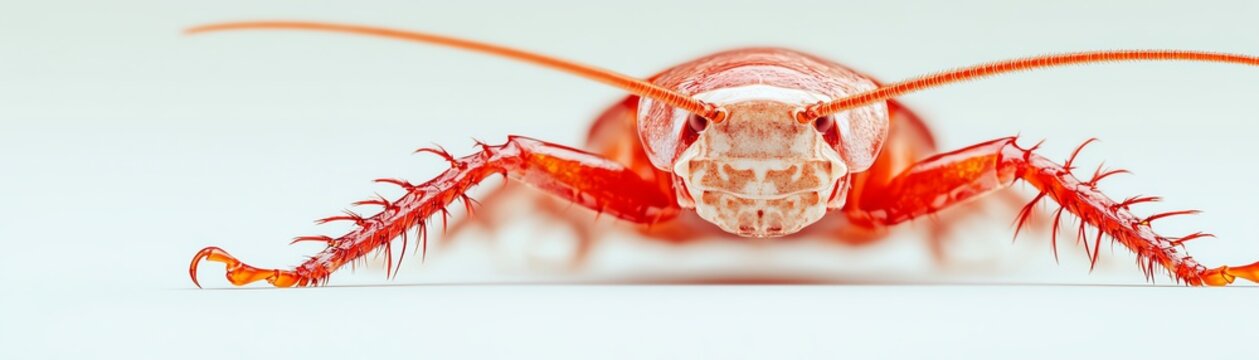 Close-up of a red cockroach