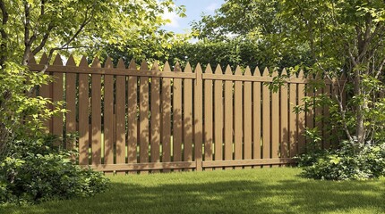 A picture of a DIY wooden fence installation with a clipping path included for easy customization, clipping path, isolated, installation