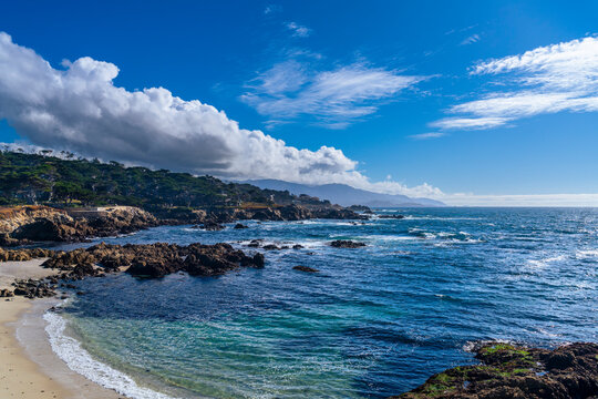 Breathtaking view of the Monterey Coast and Carmel, California.