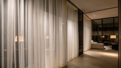 Elegant Sheer Curtains in Modern Interior Setting