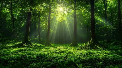 Obraz premium morning in the forest