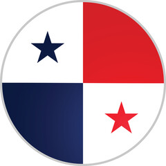 Panama Round Flag Vector