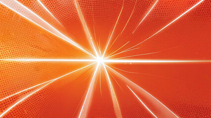 Obraz premium Orange and scarlet dotted anime background. Generative AI.