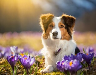Auf einer Krokuswiese