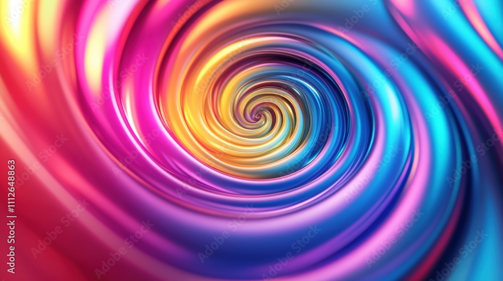 Aufkleber a vibrant swirling pattern of colorful hues creating a mesmerizing spiral effect.