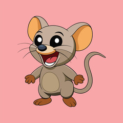 a cute mouse funny cartoon design