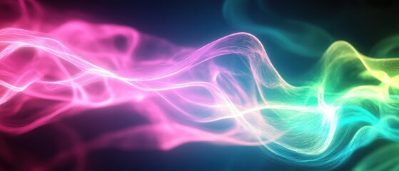Fototapeta premium Abstract colorful wave patterns with a glowing effect.