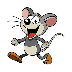 a cute mouse funny cartoon design