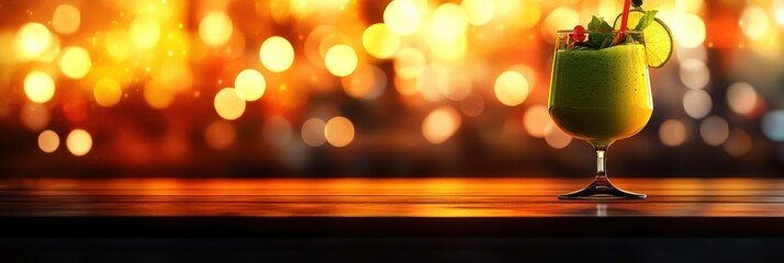 Refreshing Green Cocktail with Lime and Mint. Non-alcoholic month. Dry January is public health campaign