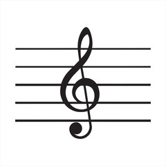 Obraz premium The Sound of Music, A Treble Clef Illustration