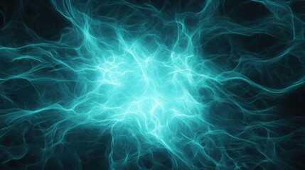 Fototapeta premium Electric blue energy pulses in a dynamic, swirling pattern against a dark background, AI