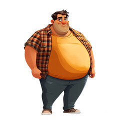 fat man cartoon character cut out