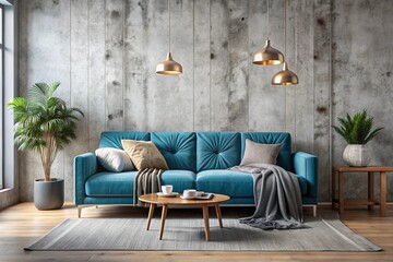 modern living room with sofa