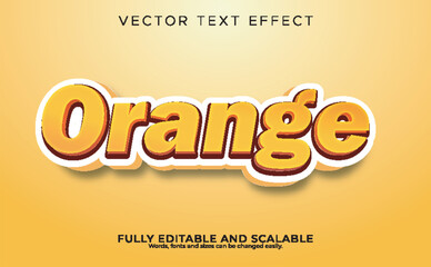 gradient color 3d stylish text orange