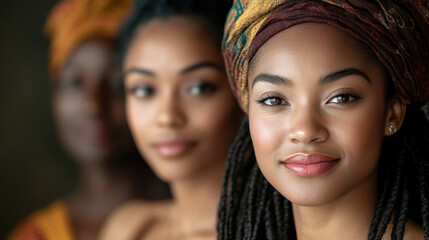 Fototapeta premium Celebrating cultural diversity with beautiful women in traditional attire