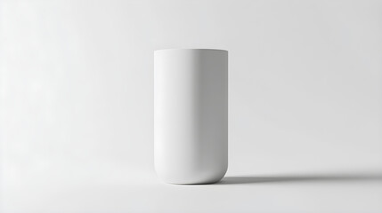 Minimalistic Matte White Foil Pouch Packaging with No Branding or Text on Plain White Background