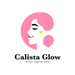 Letter C Beauty Woman Face Logo,for salon, spa, cosmetic, fashion, makeup, boutique and beauty clinic business