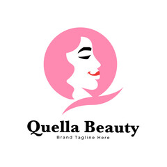 Letter Q Beauty Woman Face Logo,for salon, spa, cosmetic, fashion, makeup, boutique and beauty clinic business