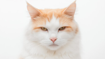 Obraz premium A cat with a yellow nose and yellow eyes is looking at the camera