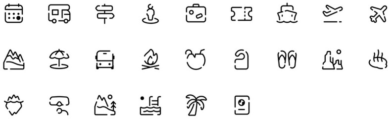 Set of Travel icons
