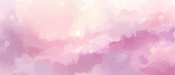 Obraz premium Blurred watercolor wash in lavender and pale pink, pastel colors, dreamy, gentle