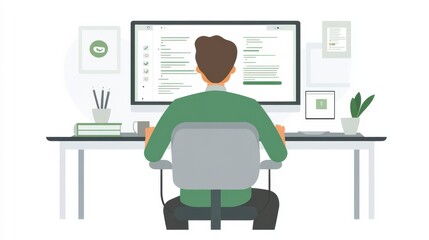 Minimal Desk Setup with API Testing and JSON Responses