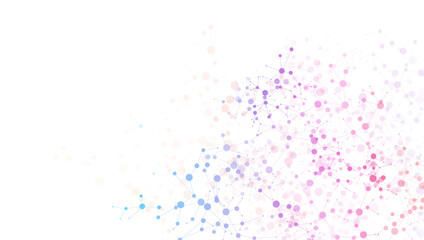 Molecules on gray background. Used for design healthcare, science and medicine background. DNA strand. Molecular structures