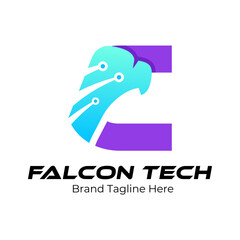 Letter C Tech Eagle Logo, Logo for innovation,technology and digital business