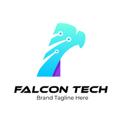 Obraz premium Letter I Tech Eagle Logo, Logo for innovation,technology and digital business