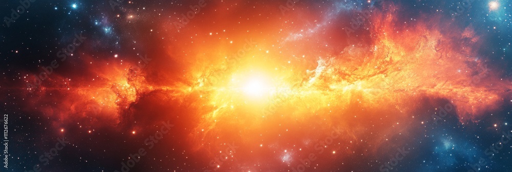 Poster mystical portal in space, a vibrant gateway illuminated by celestial light, evoking wonder and explo