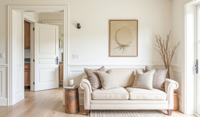 Fototapeta premium modern cozy hallway in light colors