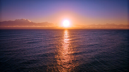 Sunrise over the ocean