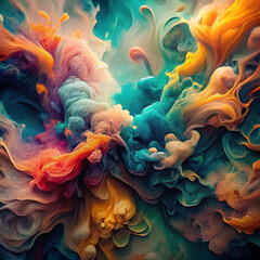 Ink spill texture background beautiful colors