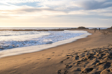 Lat afternoon at the beach at Bean Hollow State Beach California USA