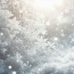 christmas background with snow