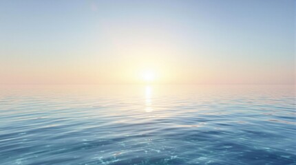 Obraz premium Clear lake in the morning with subtle ripples, serene atmosphere, natural beauty