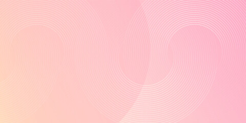 Minimalist banner background, pastel colorful, pink and yellow gradations. Circle effect style geometric, abstract background.
