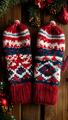 christmas socks and mittens