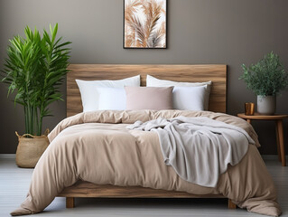 Cozy Modern Bedroom with Indoor Plants