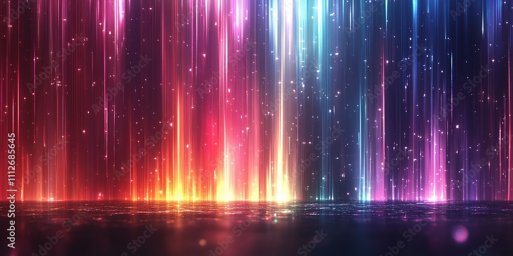 Poster colorful light streaks create a vibrant abstract backdrop for art and design projects in a digital s