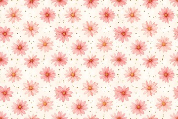 Pink Daisy Seamless Pattern
