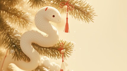 Obraz premium 年賀状のイラスト素材_巳年(2025)