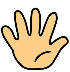 Finger counting number five 1