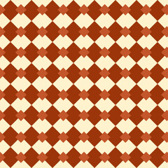 Geometric Brown Diamond Pattern Background - Retro Abstract Tile Design