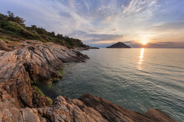 Paradise beach at sunrise. Greece