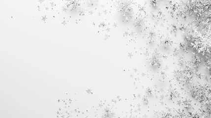 A serene, minimalist background featuring scattered silver stars on a light surface, evoking a sense of calm and elegance.