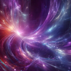 Fototapeta premium Purple and blue light digital wallpaper