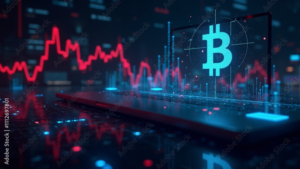 Poster a high-tech digital currency exchange interface showing real-time market data, symbolizing the fast-