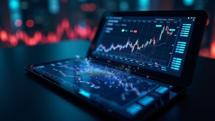 A high-tech digital currency exchange interface showing real-time market data, symbolizing the fast-paced world of cryptocurrency trading.