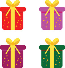 Christmas gift icon illustration vector symbol